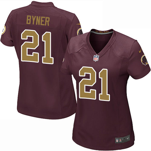 Women's Game Earnest Byner Nike Jersey Burgundy Red Alternate - #21 80th Anniversary NFL Washington Redskins